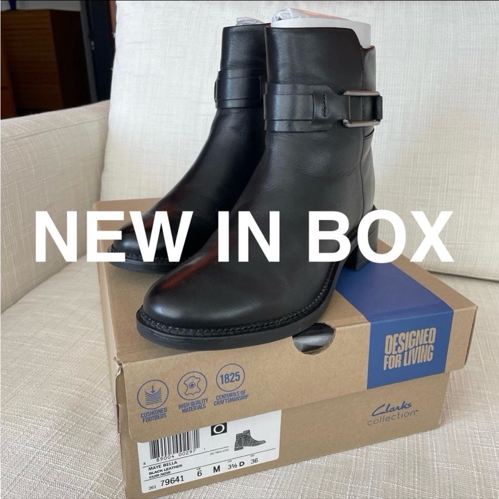 NIB Clarks Women's Maye Bella Ankle Boot (Size 6)